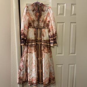 Elegant Floral Long Sleeve Dress